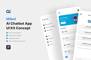 Mibot - AI Chatbot App UI Kit, an UI Kit Template by iDoodle Studio (Thumbnail 1 of 4)