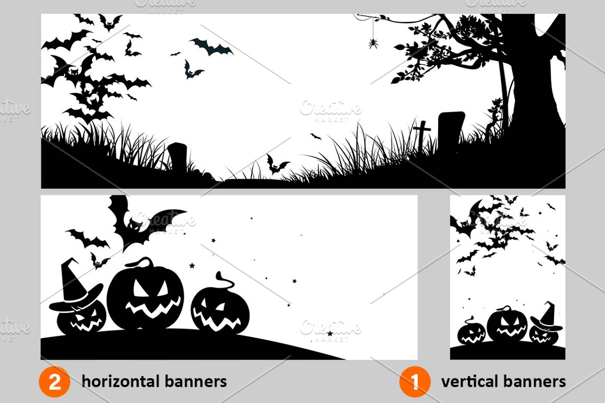 Halloween. Banners, a Background Graphic by Yulia Ogneva (Photo 3 of 6)