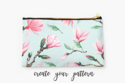 Blossom Magnolia watercolor clipart, an Illustration by digital_essence (Thumbnail 4 of 6)