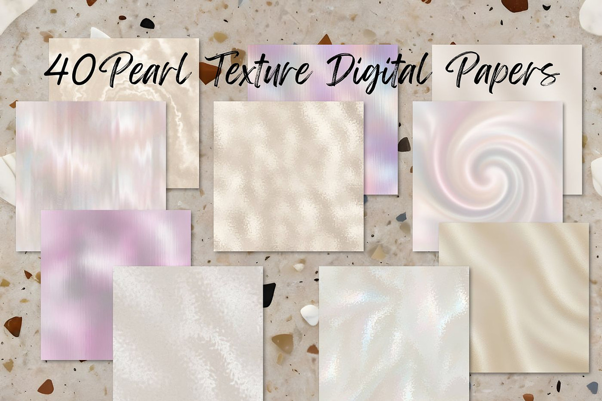 40 Metallic Pearl Texture Papers, a Graphic by UniqueMe (Photo 1 of 21)