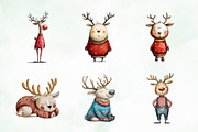 Quirky Funny Christmas Reindeer PNG, an Illustration by Creative Art (Thumbnail 9 of 14)