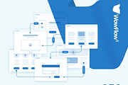 WowFlow1 - Web Flowcharts, a Wireframe Template by UI Kitchen (Thumbnail 1 of 9)