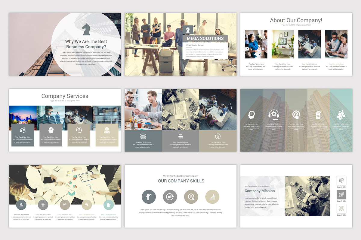 Mega Solutions PowerPoint Template, a Presentation Template by SlideOne (Photo 5 of 14)