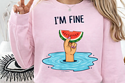 Funny Summer Watermelon Design, a Seasonal Illustration by Design Station (Thumbnail 2 of 6)