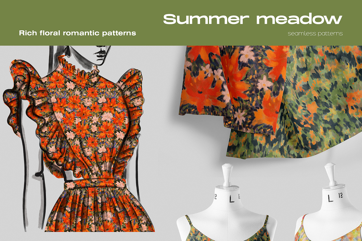 Summer meadow patterns, a Pattern Graphic by ANAKOTO (Photo 6 of 13)