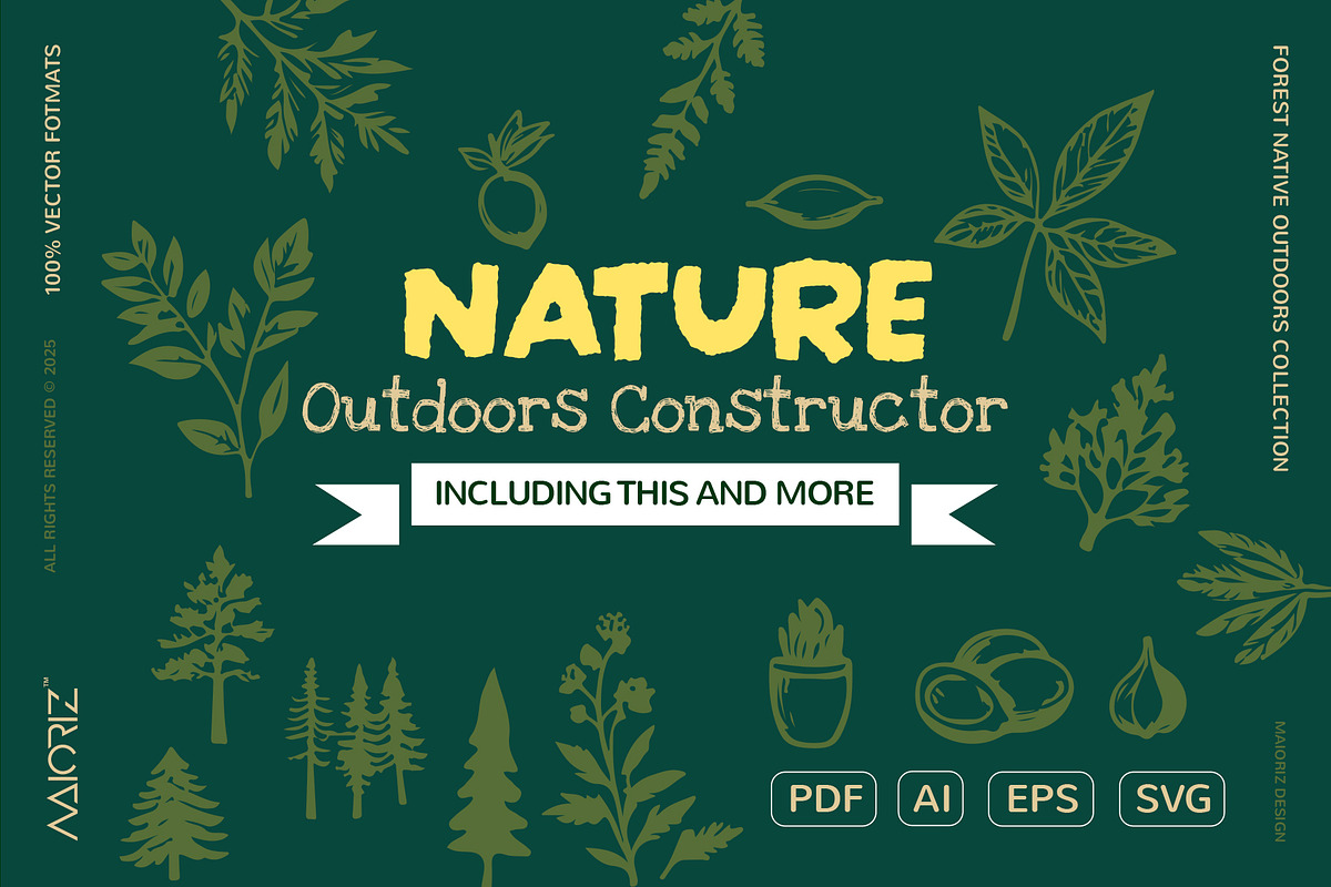 Forest Outdoors Constructor, an Object Illustration by Maioriz Shop (Photo 2 of 6)