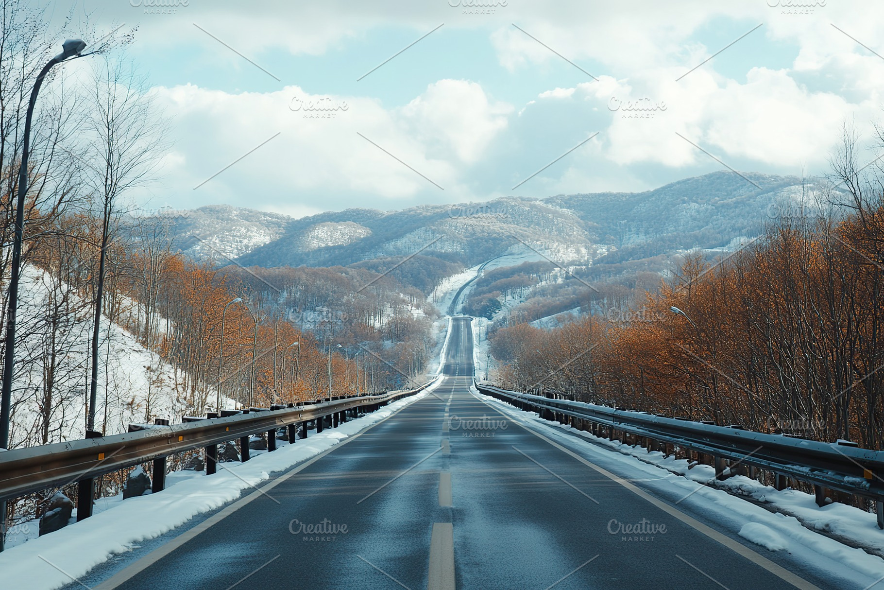 Asphalt highway road without cars, a Photo by AlyaAnd