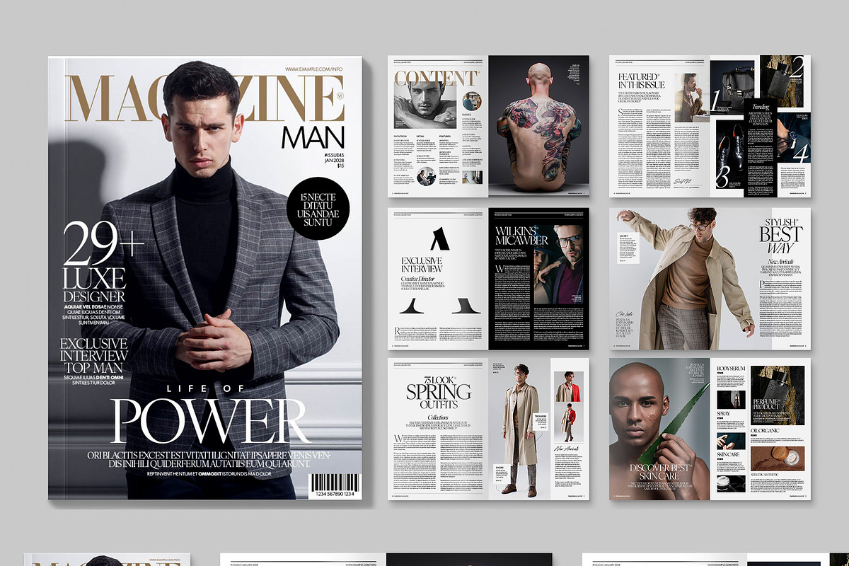 Men's Fashion Magazine Template, a Magazine Template by BrandPacks (Photo 1 of 6)