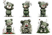 Whimsical Spring Teddy Bear Clipart, an Illustration by Pixels.Craft (Thumbnail 5 of 5)
