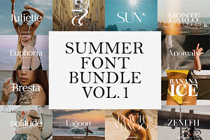 Summer Font Bundle Vol.1, a Serif Font by Schrifted Type