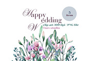 Happy Wedding Card Wall Art, a Decorative Illustration by 7nov.studio (Thumbnail 1 of 5)