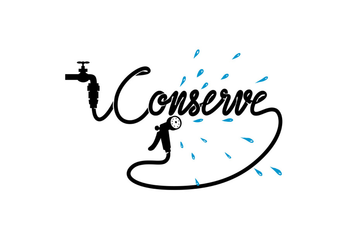 Faucet Garden Hose Conserve Water, an Illustration by patrimonio