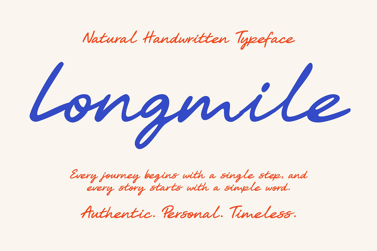 Longmile Font, a Handwritten Font by Madjack.font (Photo 1 of 12)