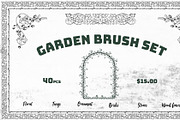 Garden Set Brushes Ornaments, a Brush Add-On by Piro Concept (Thumbnail 1 of 6)