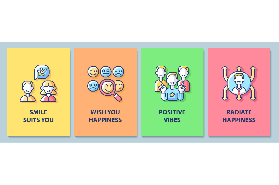 Happy and positive messages card, a Card Template by IMG Visuals