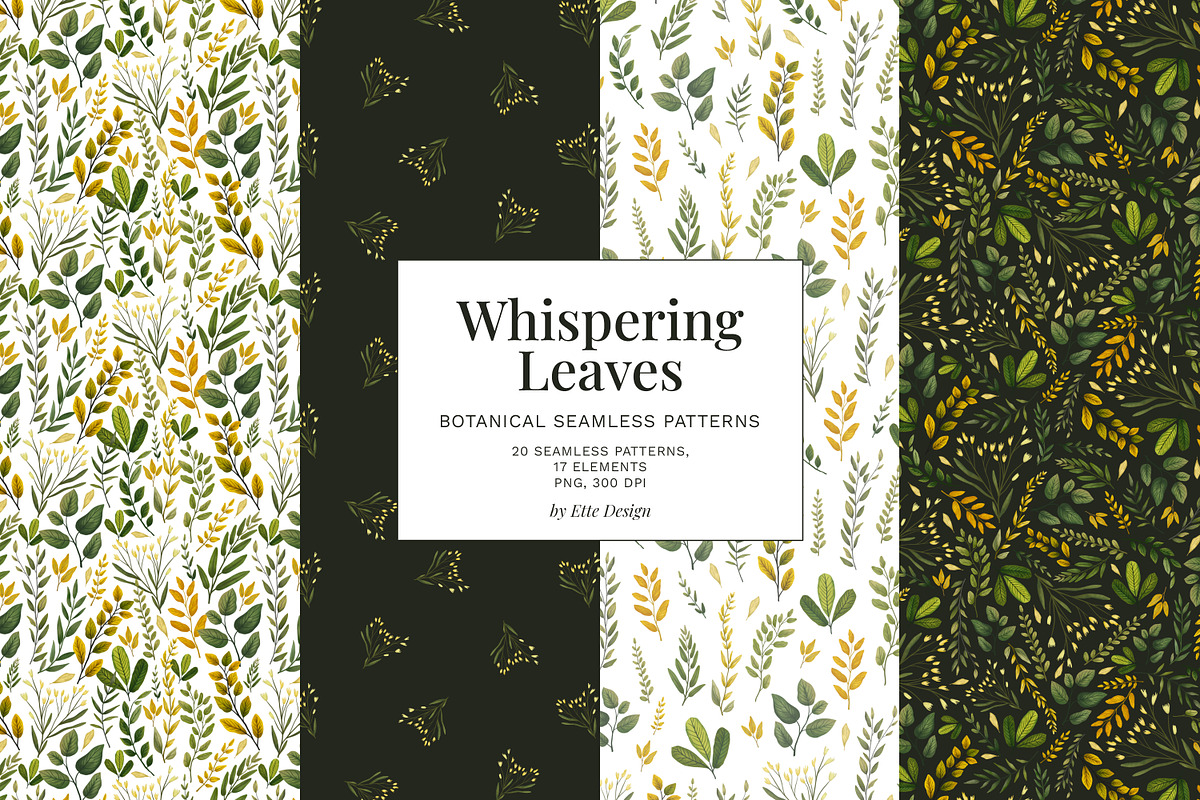 Whispering Leaves Seamles Patterns, a Graphic by Ette Design (Photo 1 of 11)