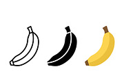 Stylized Banana Vector Graphic, a Solid Icon by Artonix (Thumbnail 2 of 2)