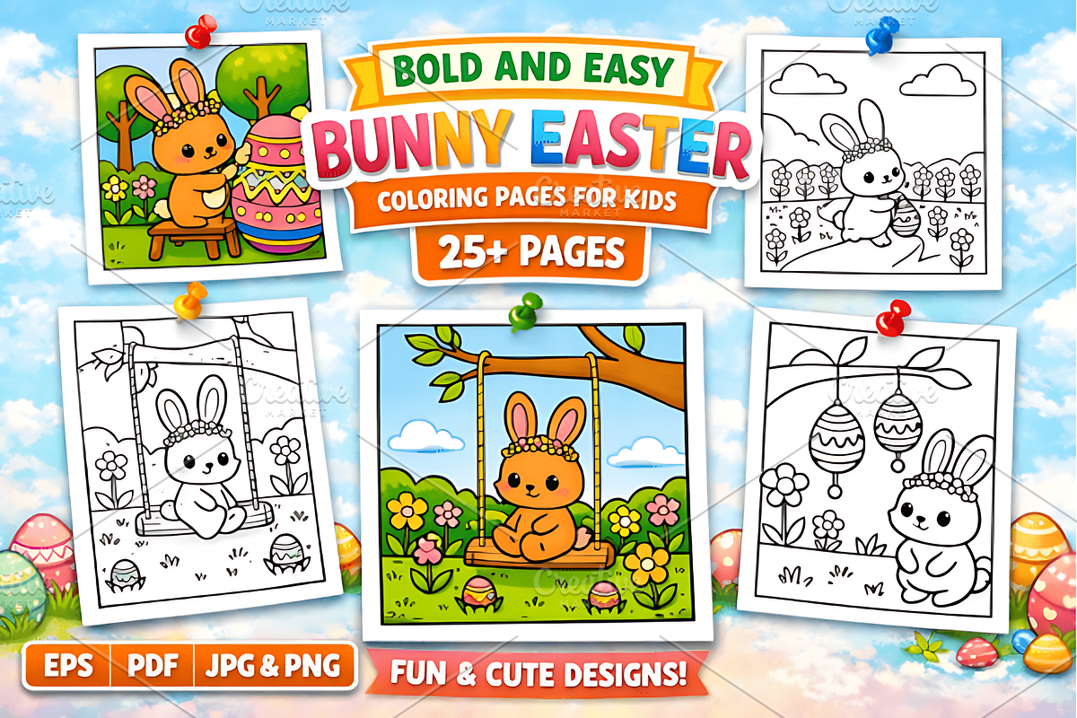 Bold & Easy Bunny Easter, a Seasonal Illustration by Design Station (Photo 1 of 3)