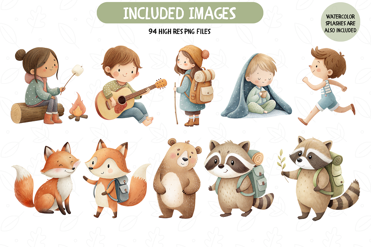 Adventure Camping Clipart Bundle, a Person Illustration by TatiMockup (Photo 3 of 8)