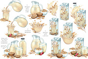 Watercolor oat and milk, a Food Illustration by Ekaterina Glazkova (Thumbnail 4 of 7)