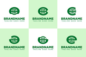Letter A B E Green Globe Logo, a Branding & Logo Template by Pray Art Design Studio