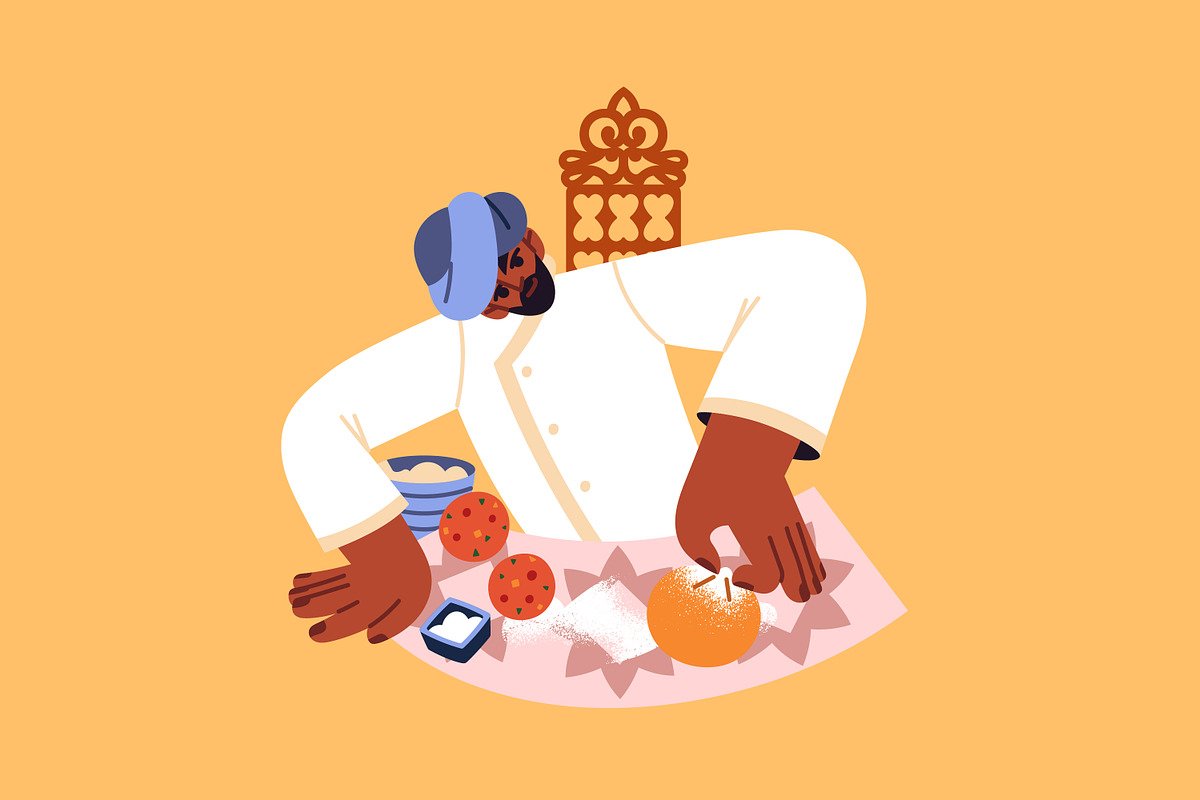 Chefs cooking food set, a Food Illustration by PaperTrident (Photo 11 of 11)