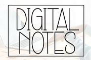 Digital Notes | Script Font, a Script Font by Scratchones (Thumbnail 1 of 8)