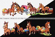 Easter Horse Clipart, a Graphic by Artnoy (Thumbnail 2 of 5)