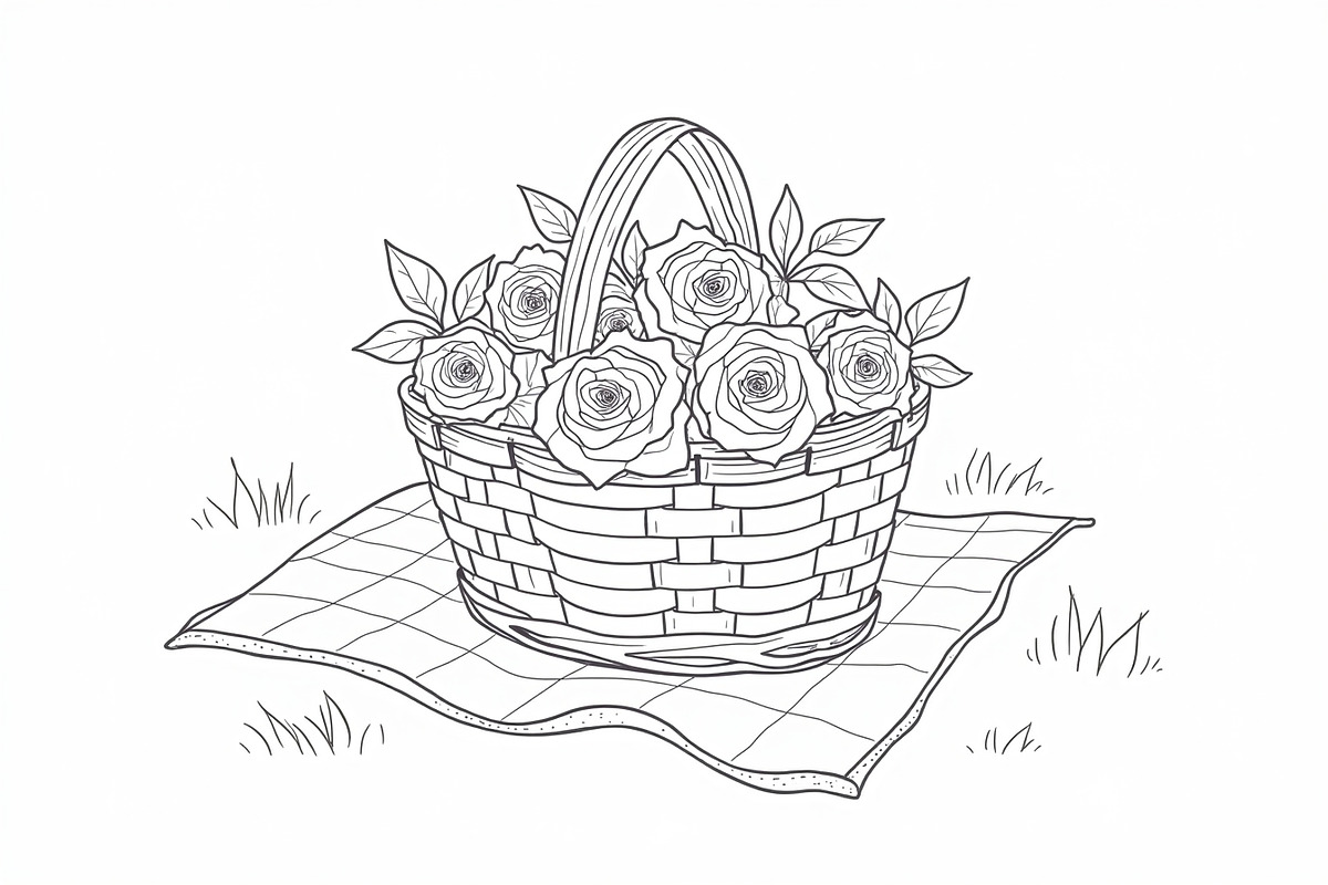 Spring Flower Coloring Art, an Illustration by hafijul (Photo 8 of 9)