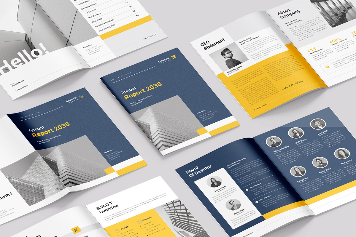 Annual Report Brochure Template, a Brochure Template by Spark_Creative (Photo 3 of 9)