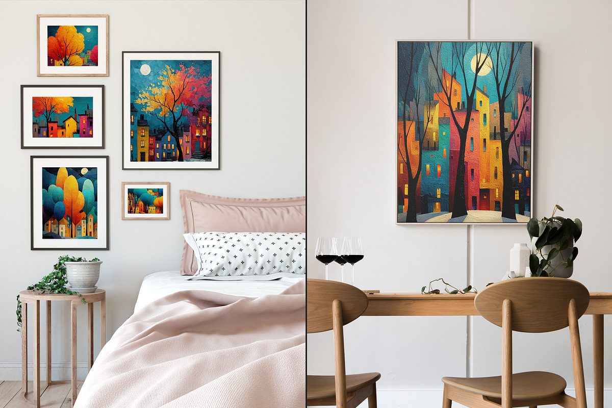 Whimsical Night Town Illustration, a Decorative Illustration by Housui Patterns (Photo 7 of 12)