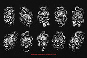10 Bundle Dark Art Tiger Snake Fight, an Illustration by Morspective (Thumbnail 6 of 7)