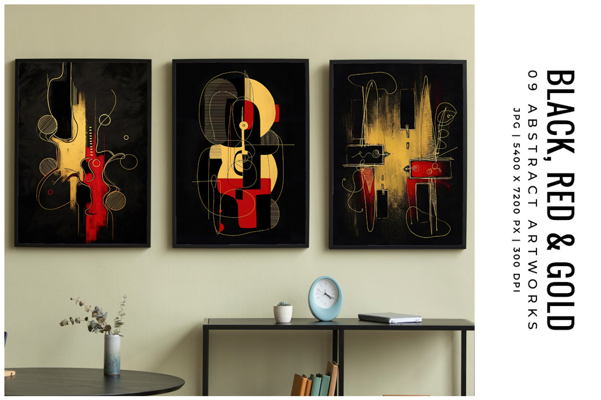 Black, Red and Gold, a Decorative Illustration by Digital Art Creations (Photo 4 of 7)