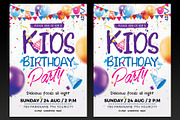 Kids Birthday Party Flyer Template, a Flyer Template by designblends@gmail.com (Thumbnail 1 of 3)