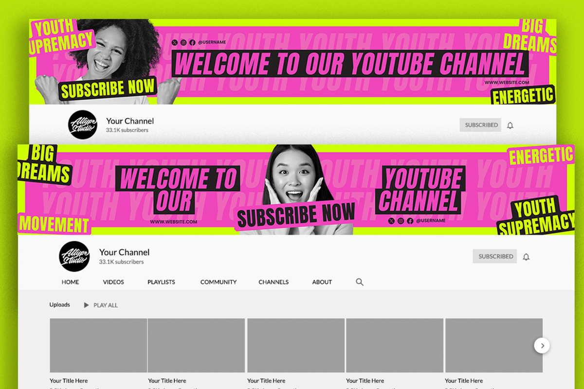 Youth Podcast Youtube thumbnail, a Social Media Template by Attype (Photo 2 of 5)