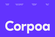 Corpoa - Modern Branding Sans, a Sans Serif Font by Pandeka Studio (Thumbnail 1 of 9)