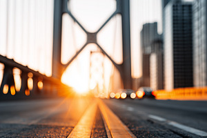 Low angle view of a city bridge, an Architecture Photo by MistyDay