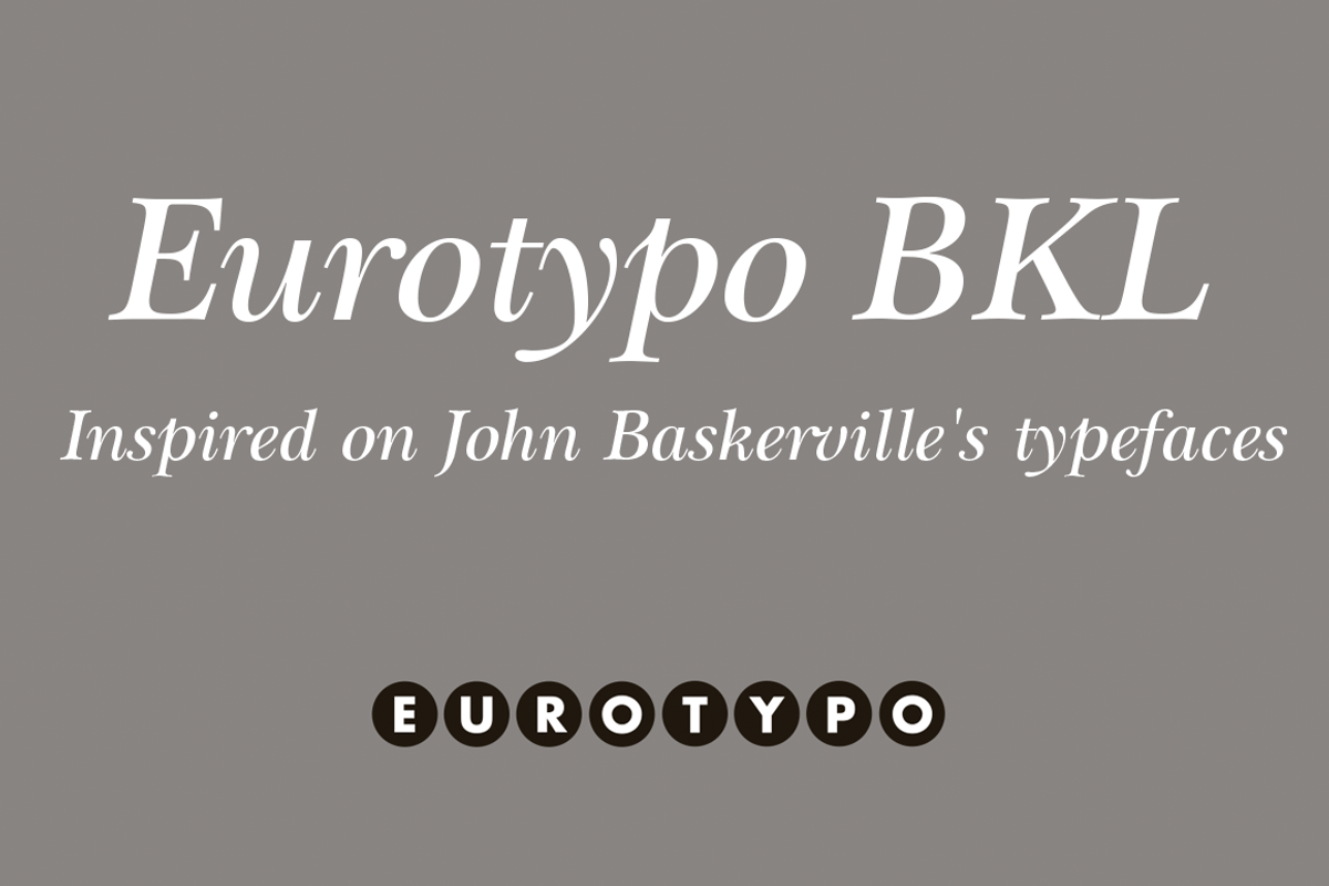 Eurotypo BKL Italic, a Script Font by Eurotypo (Photo 1 of 8)