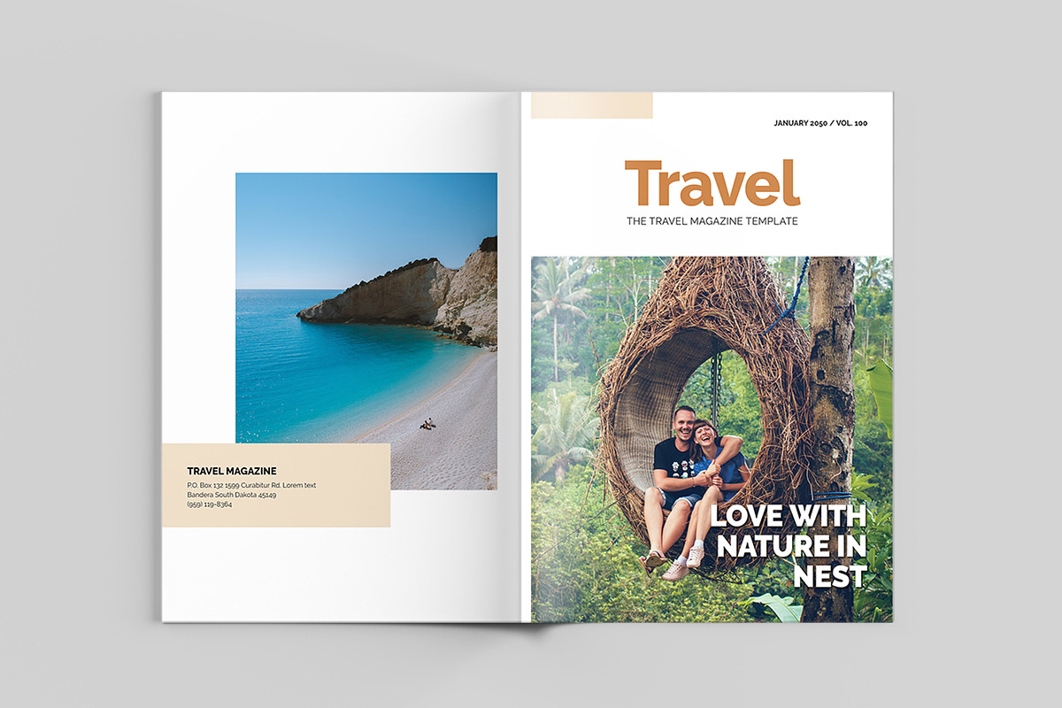 Travel Magazine Template, a Magazine Template by xtratimebd (Photo 9 of 10)