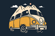 Summer Trip Van Illustration, an Object Illustration by Decoconio Design (Thumbnail 3 of 3)