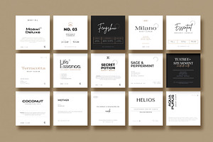 Bespoke & Minimal Labels For CANVA