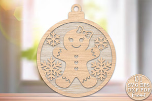 Christmas Gingerbread Man Laser Cut, a Decorative Illustration by Rose Art