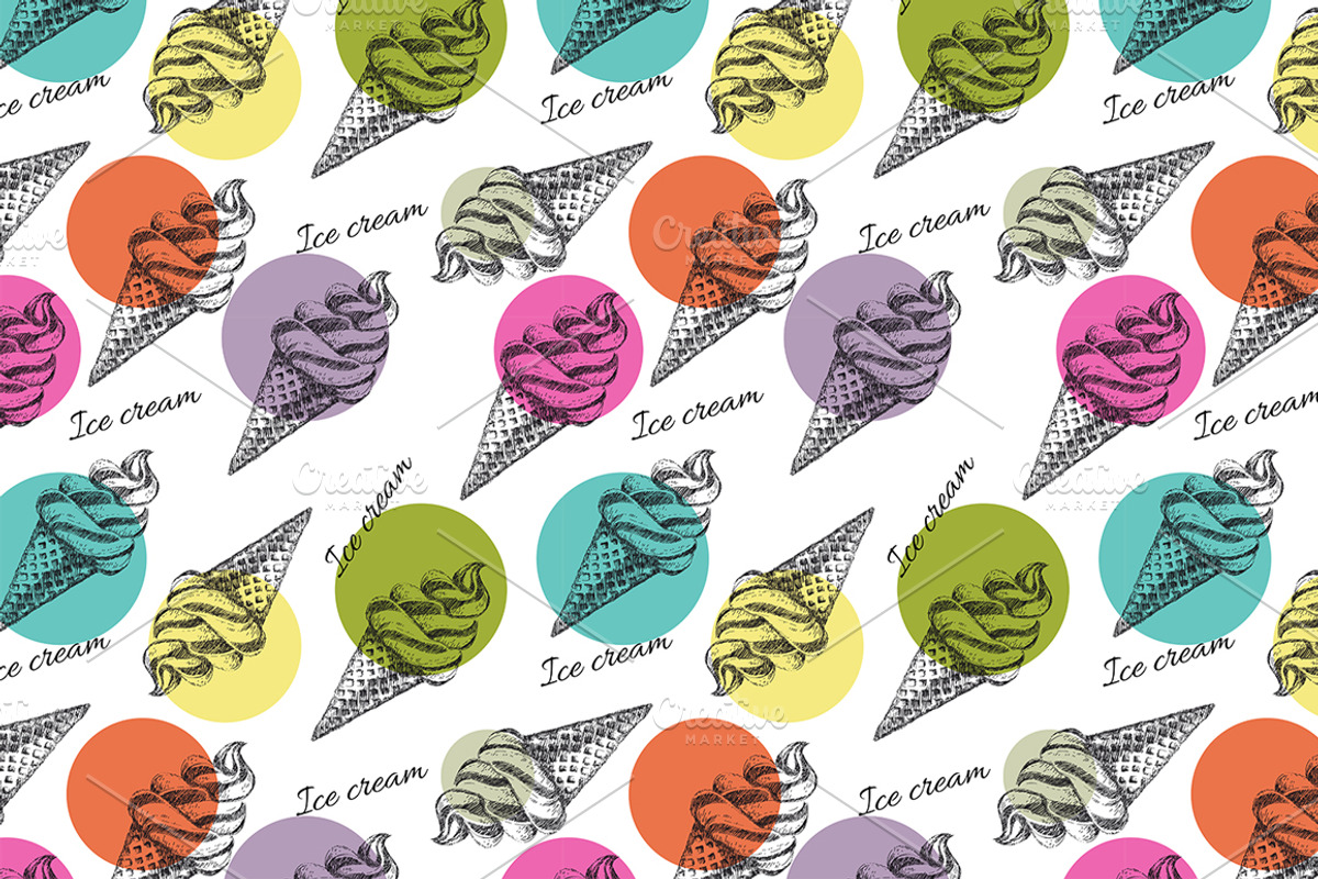 6 Ice Cream Patterns preview 2