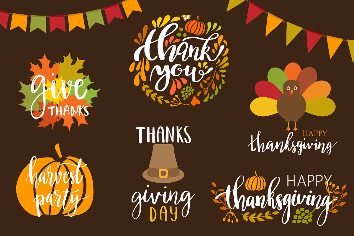 Thanksgiving day Set, an Illustration by mcherevan (Photo 3 of 3)
