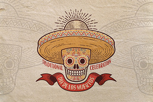Day of the Dead Sugar Skull, a Branding & Logo Template by Agor2012 shop
