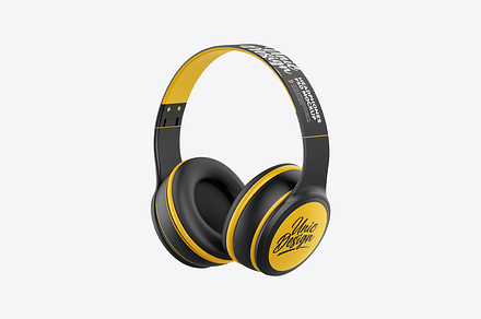 Headphones Mockup, a Wearable Device Mockup by UnicDesign