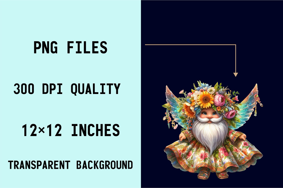 Flower Girl Gnomes  Sublimation Clip, an Illustration by SVGArt (Photo 4 of 7)