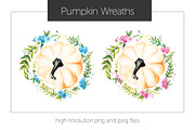 Pumpkin Flower Wreath, an Illustration by Studio Meraki (Thumbnail 1 of 3)