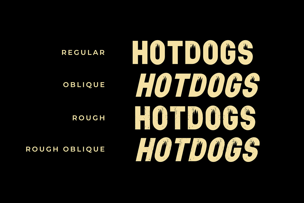 Sans Serif Fonts Bold Hotdogs, a Sans Serif Font by Andika Fez (Photo 3 of 4)