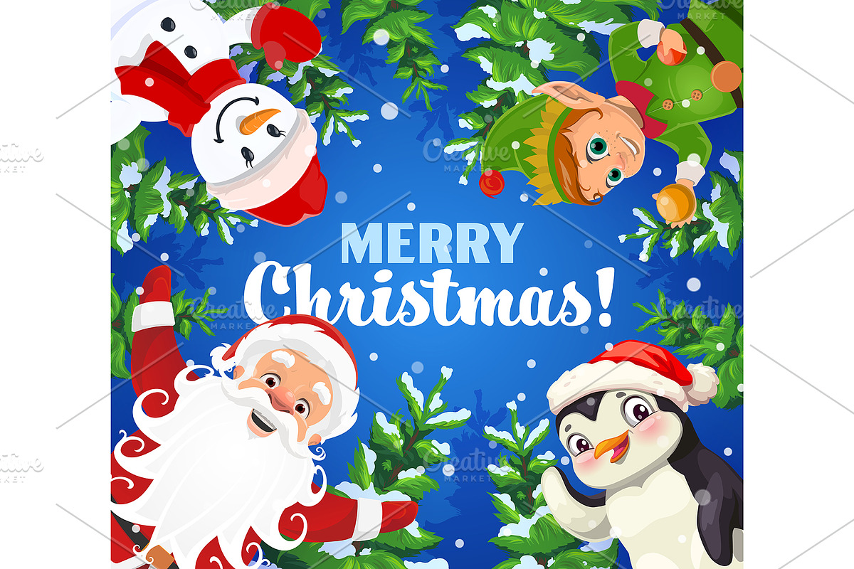 Cartoon Christmas characters Santa, an Illustration by Vector Tradition (Photo 2 of 3)